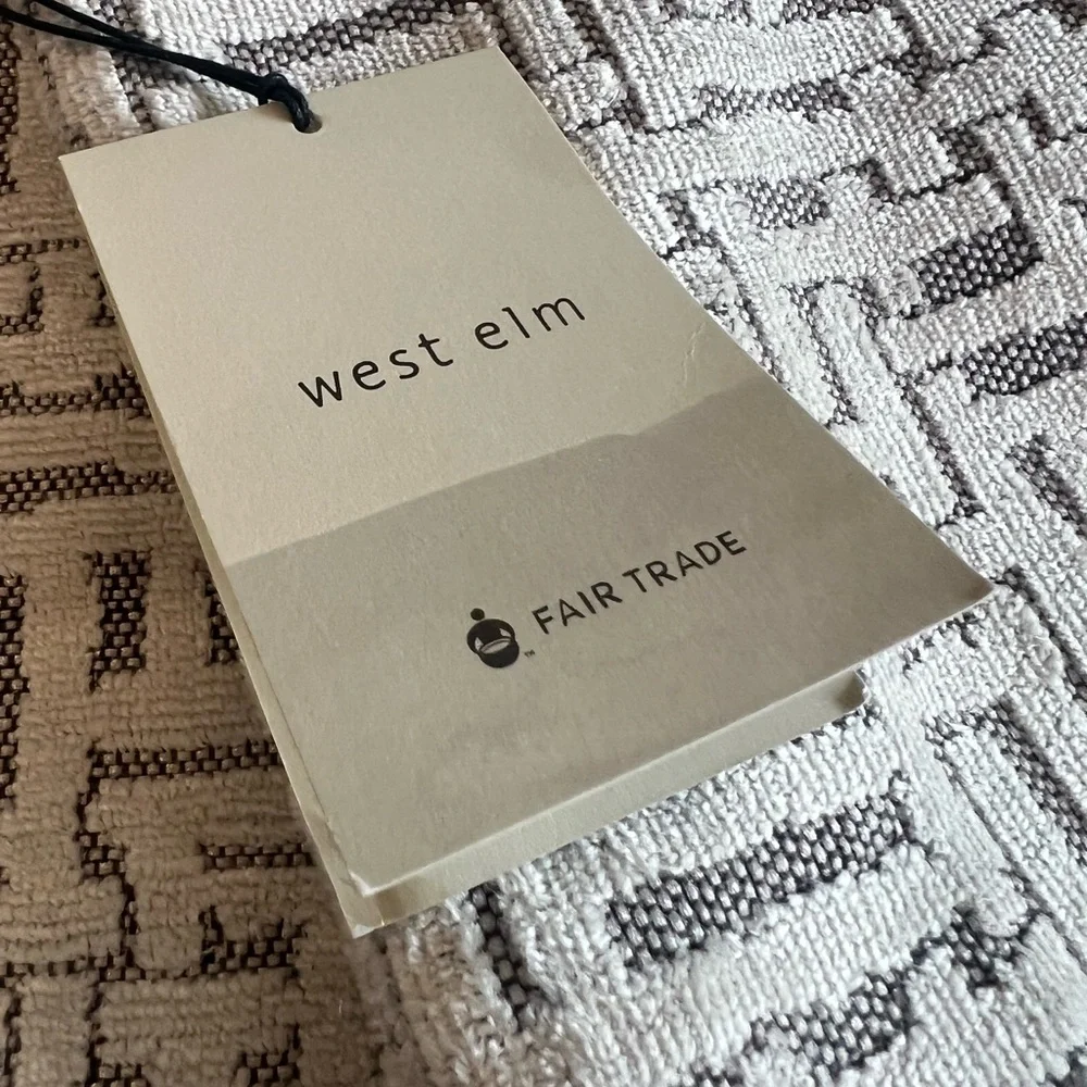 2 NWT West Elm pillow cases, gray and beige